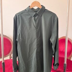 Zara Green Casual Button Down Shirt